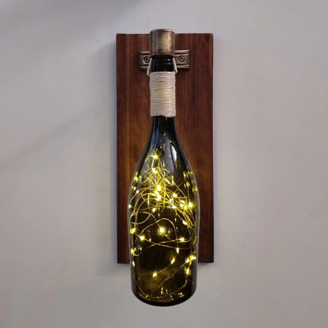 Cam Şişe Tasarımlı Dekoratif Duvar Lambası