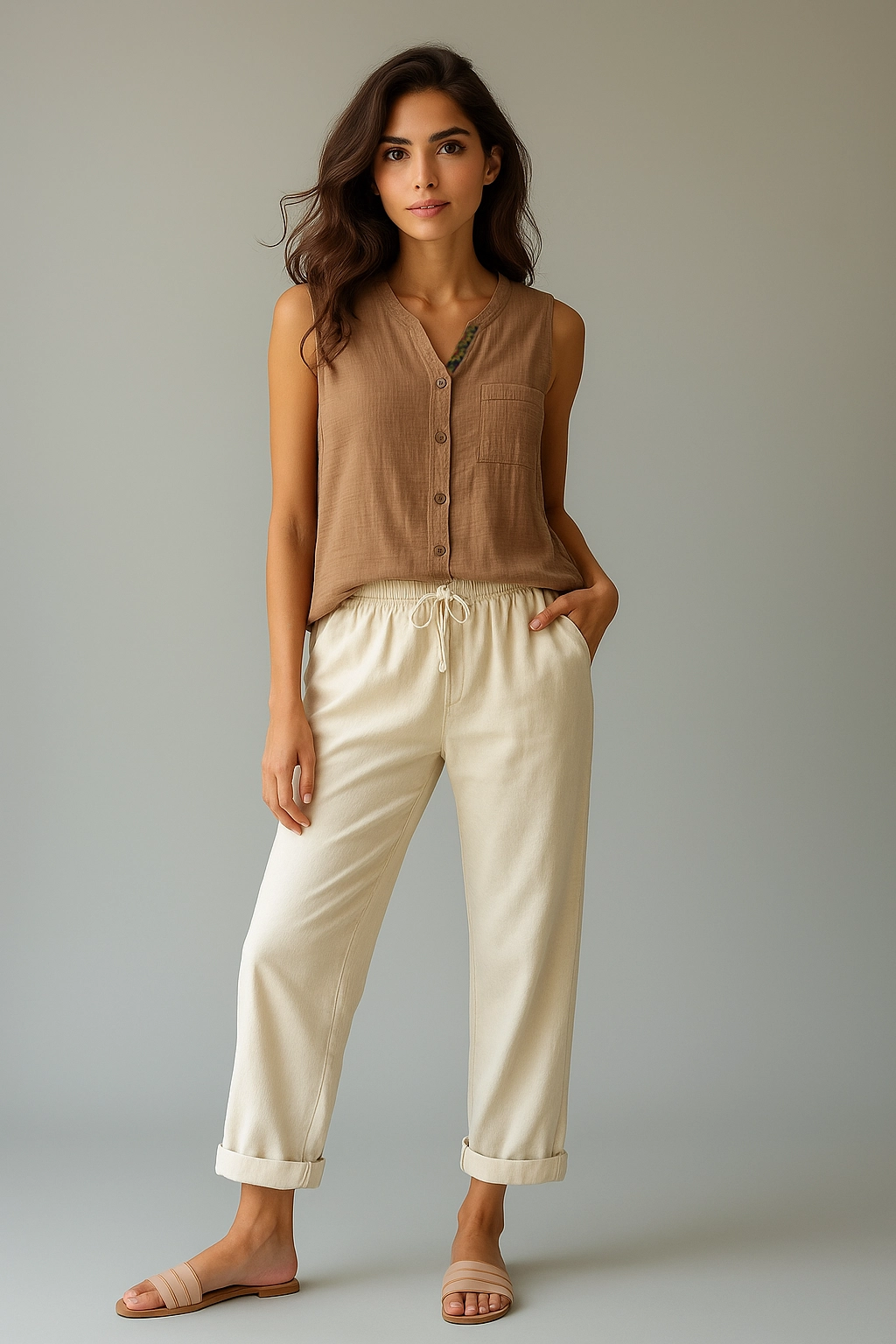 Ekru talyan Muslin Nakış Detaylı Kısa Kollu Gömlek