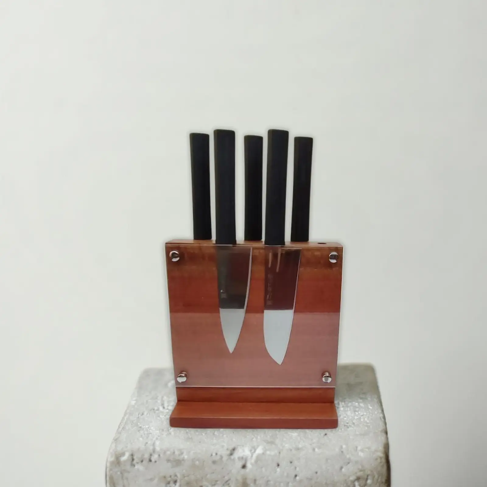 El Yapımı Ahşap Bıçak Standı