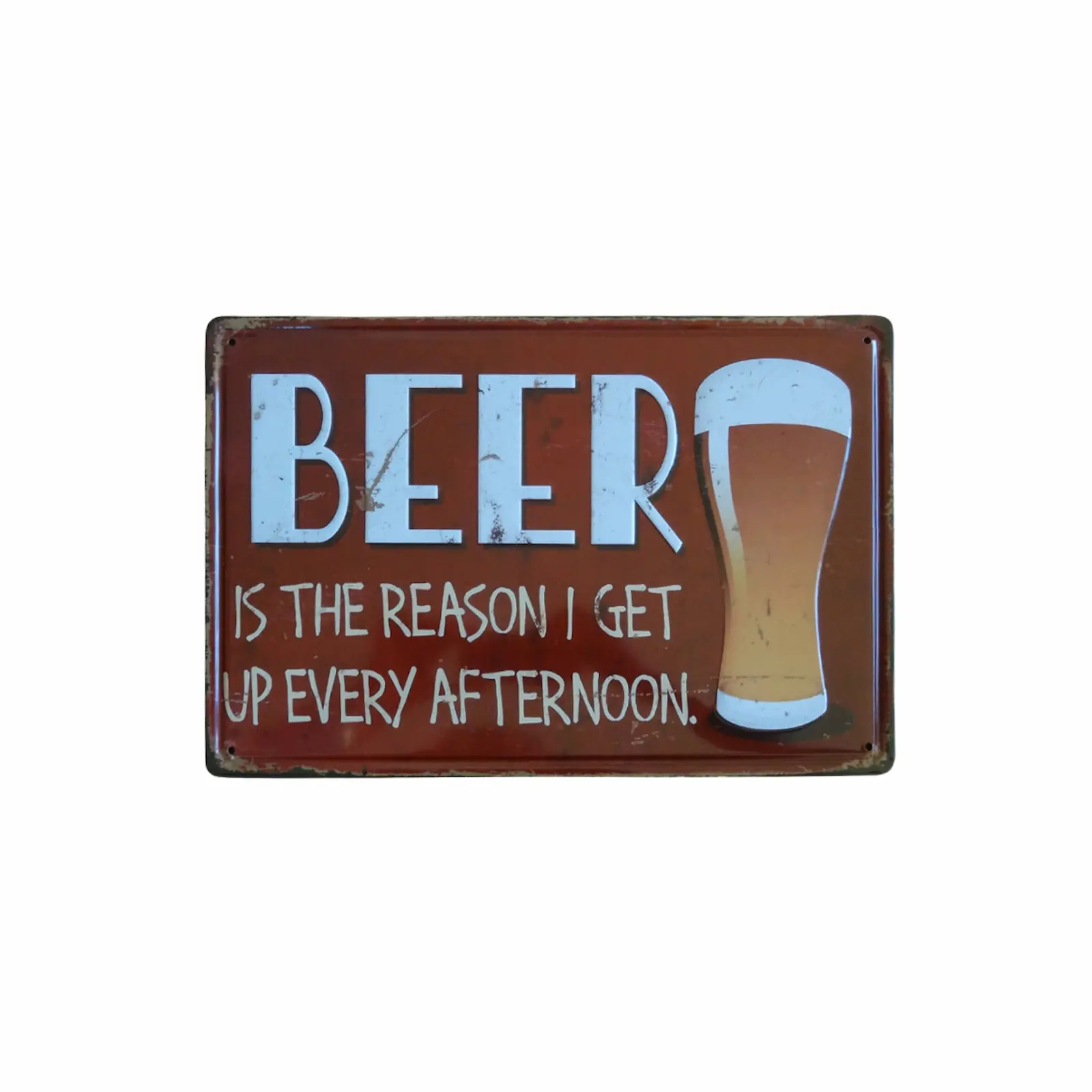 Beer Yazılı Retro Tarz Metal Plaka