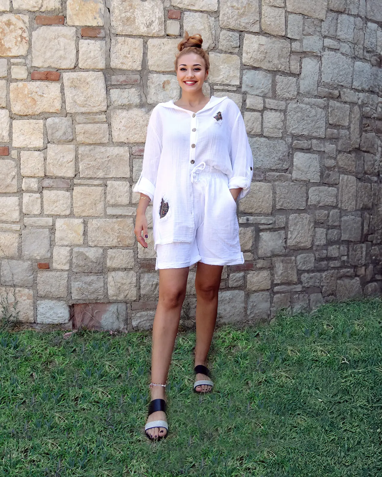 Beyaz Müslin Alt-Üst Takım