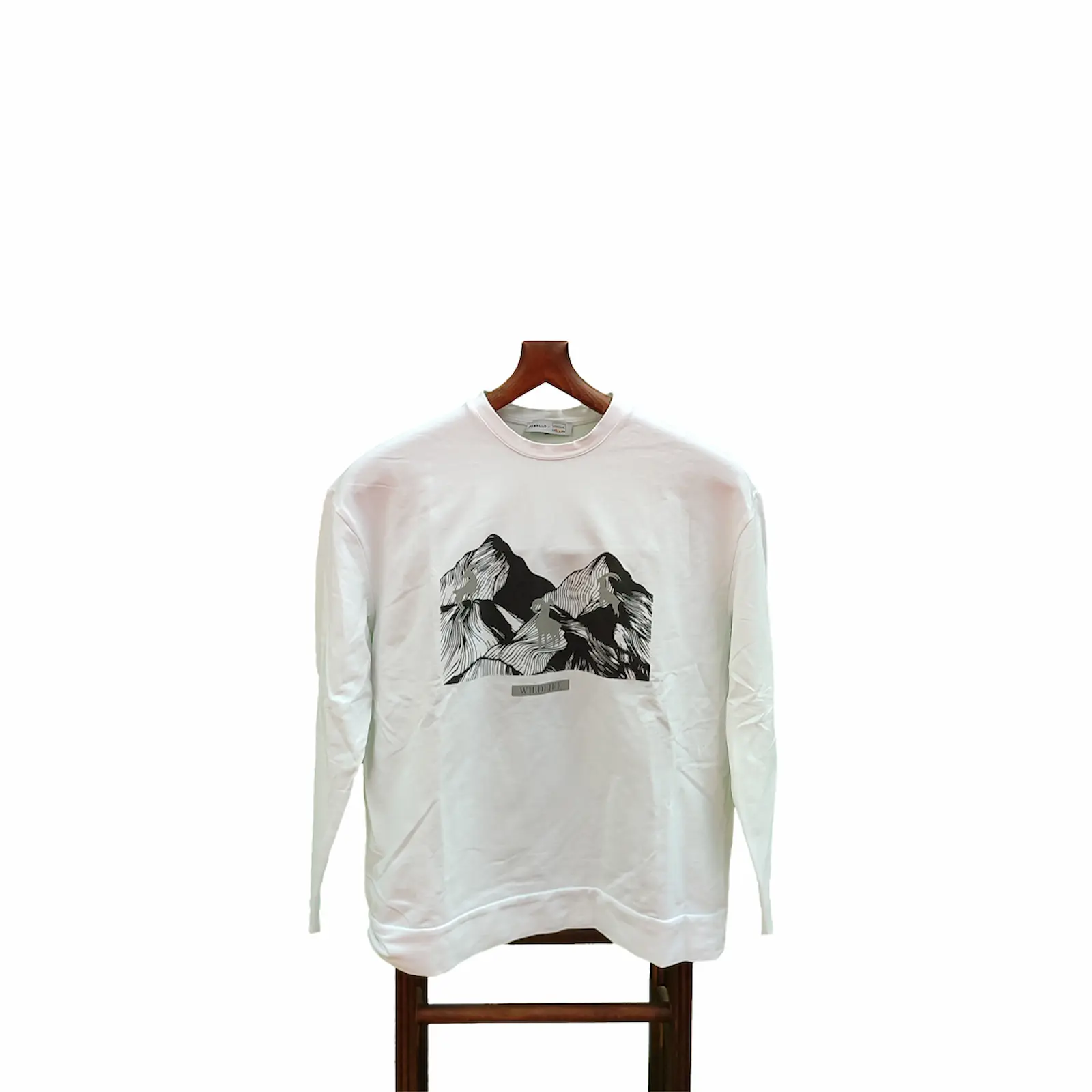 Beyaz Baskılı Sweatshirt