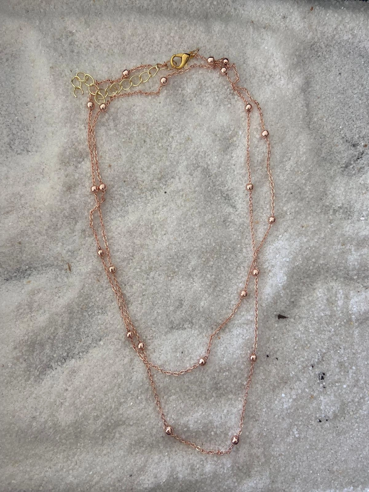 Boncuklu Bel Zinciri Gold Renk