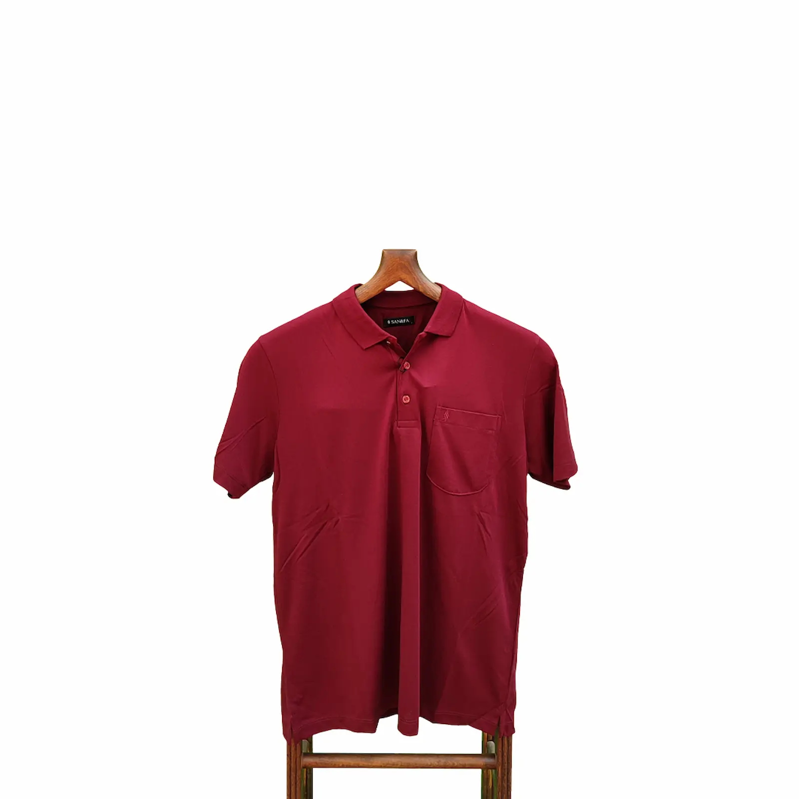 Bordo Polo Yaka T-Shirt