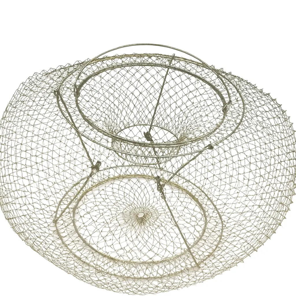 Katlanabilir Tel Balık Sepeti