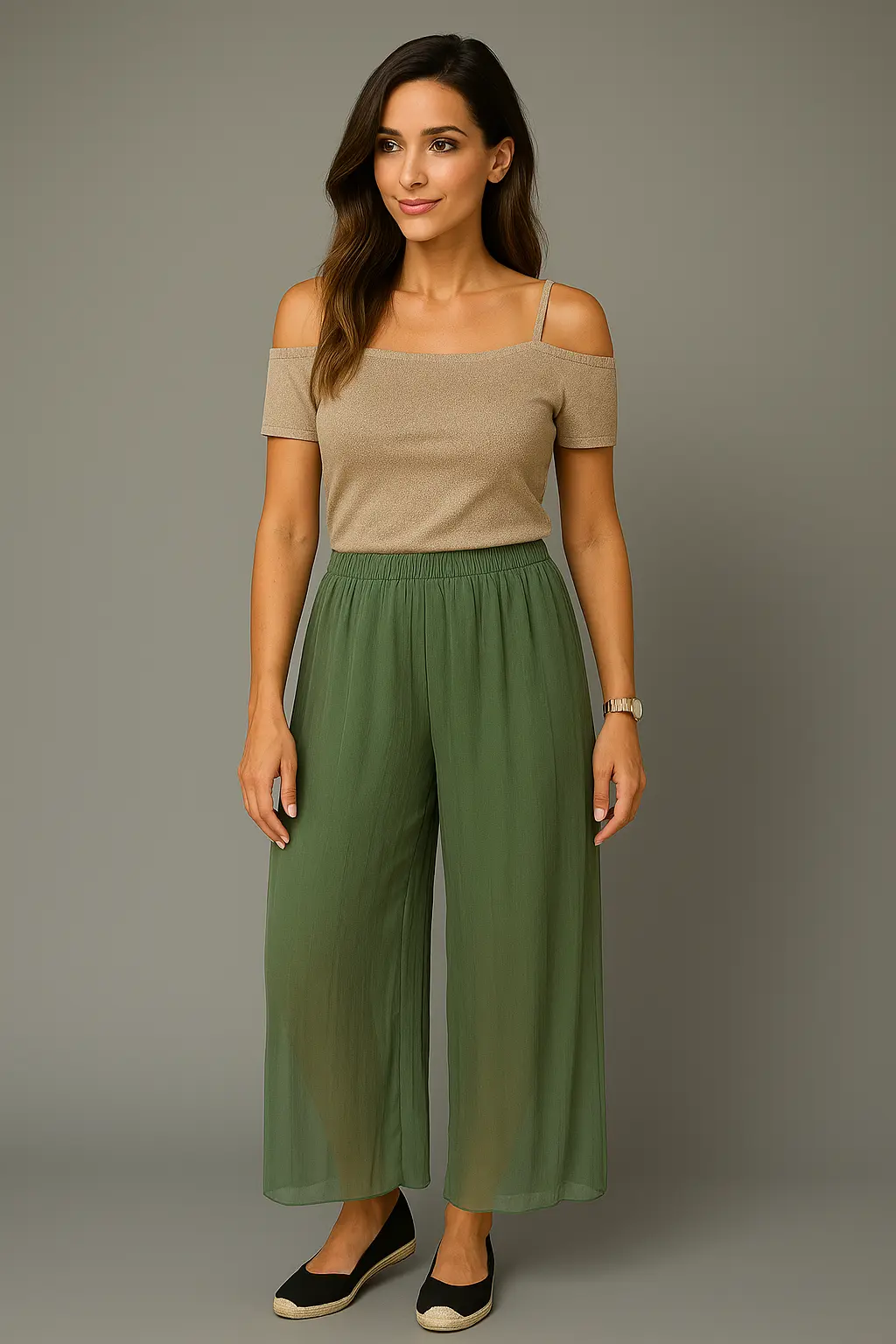 Su Yeşili İtalyan İpek Pantolon