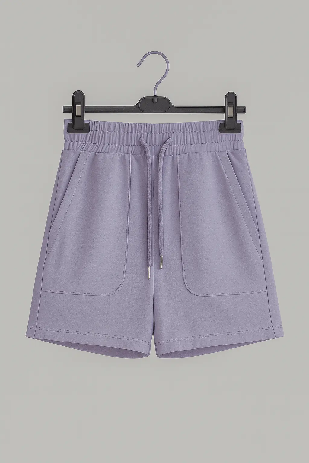 Lila Cepli Bağlama Detaylı Kadın Şort