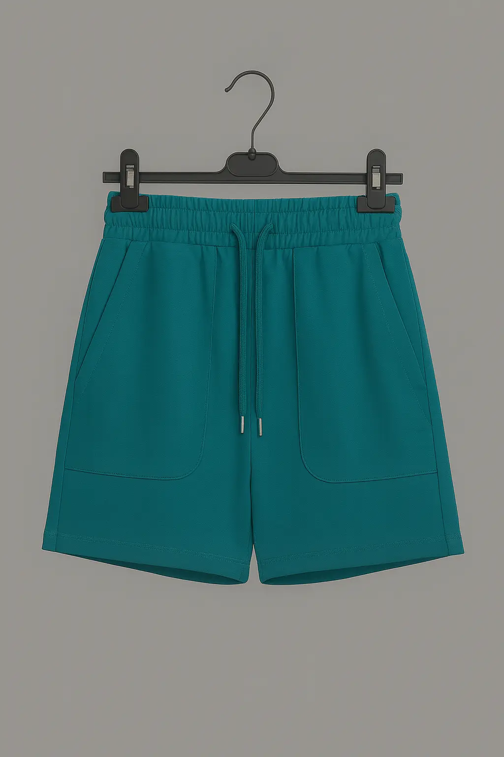 Teal Mavi Cepli Bağlama Detaylı Kadın Şort