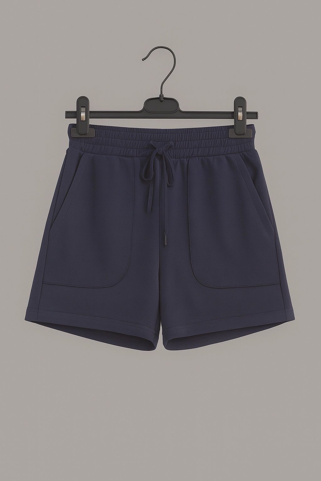 Lacivert Cepli Bağlama Detaylı Kadın Şort