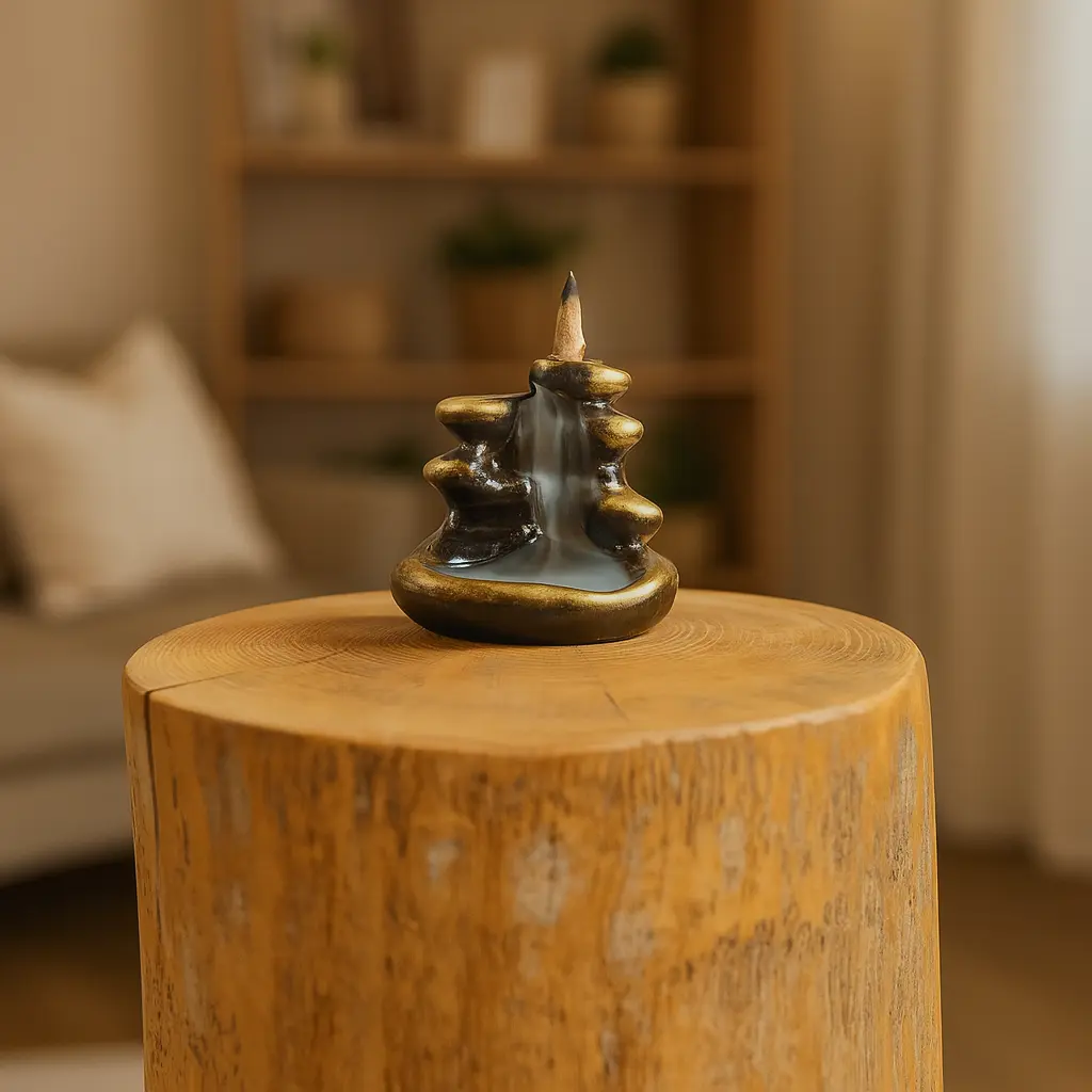 Siyah Gold Şelale Efektli Backflow Tütsülük