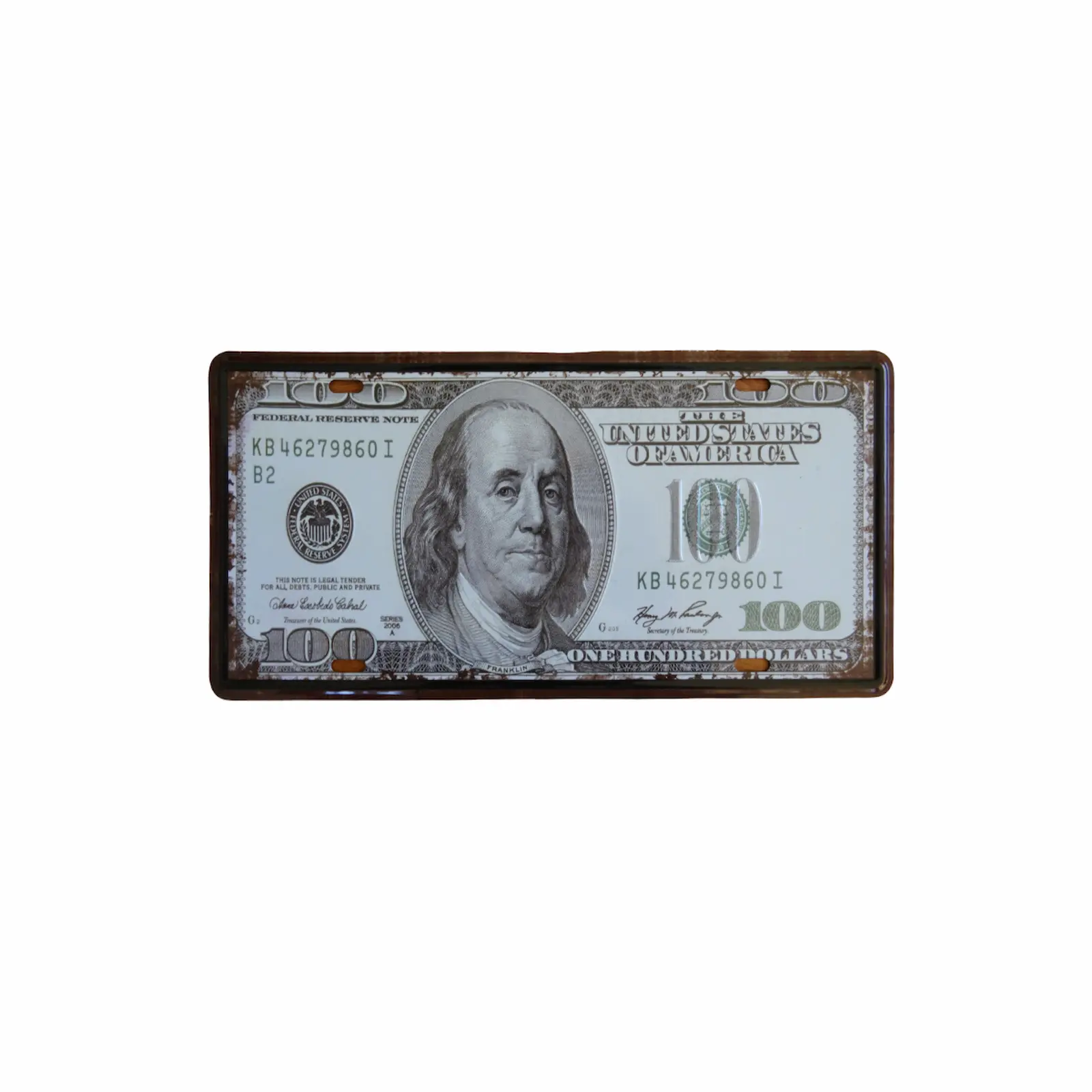 Dolar Baskılı Plaka