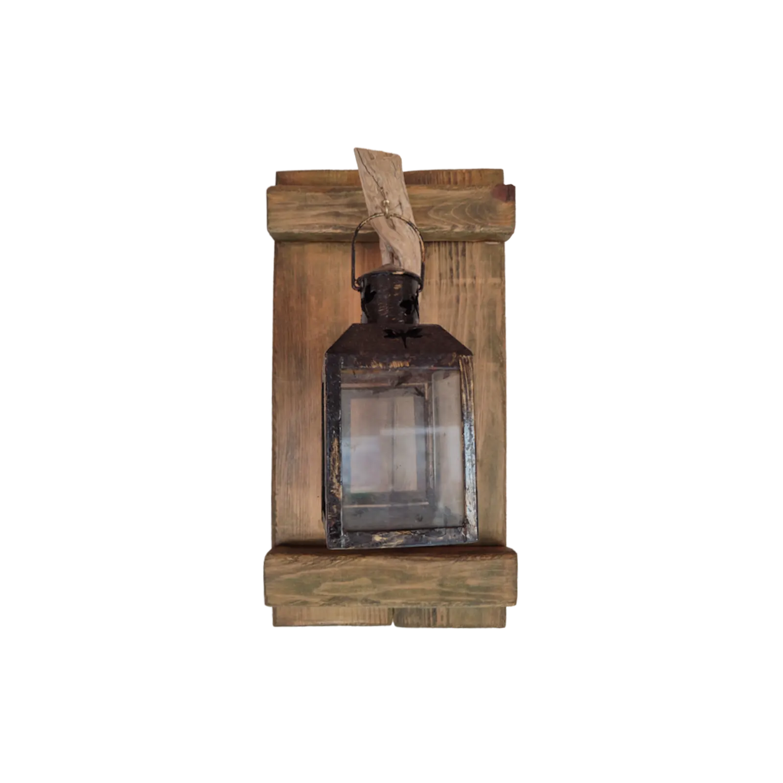 El Yapımı Ahşap Rustik Mumluk