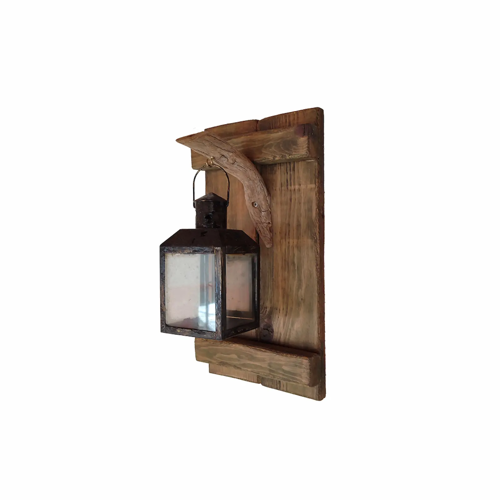 El Yapımı Ahşap Rustik Mumluk