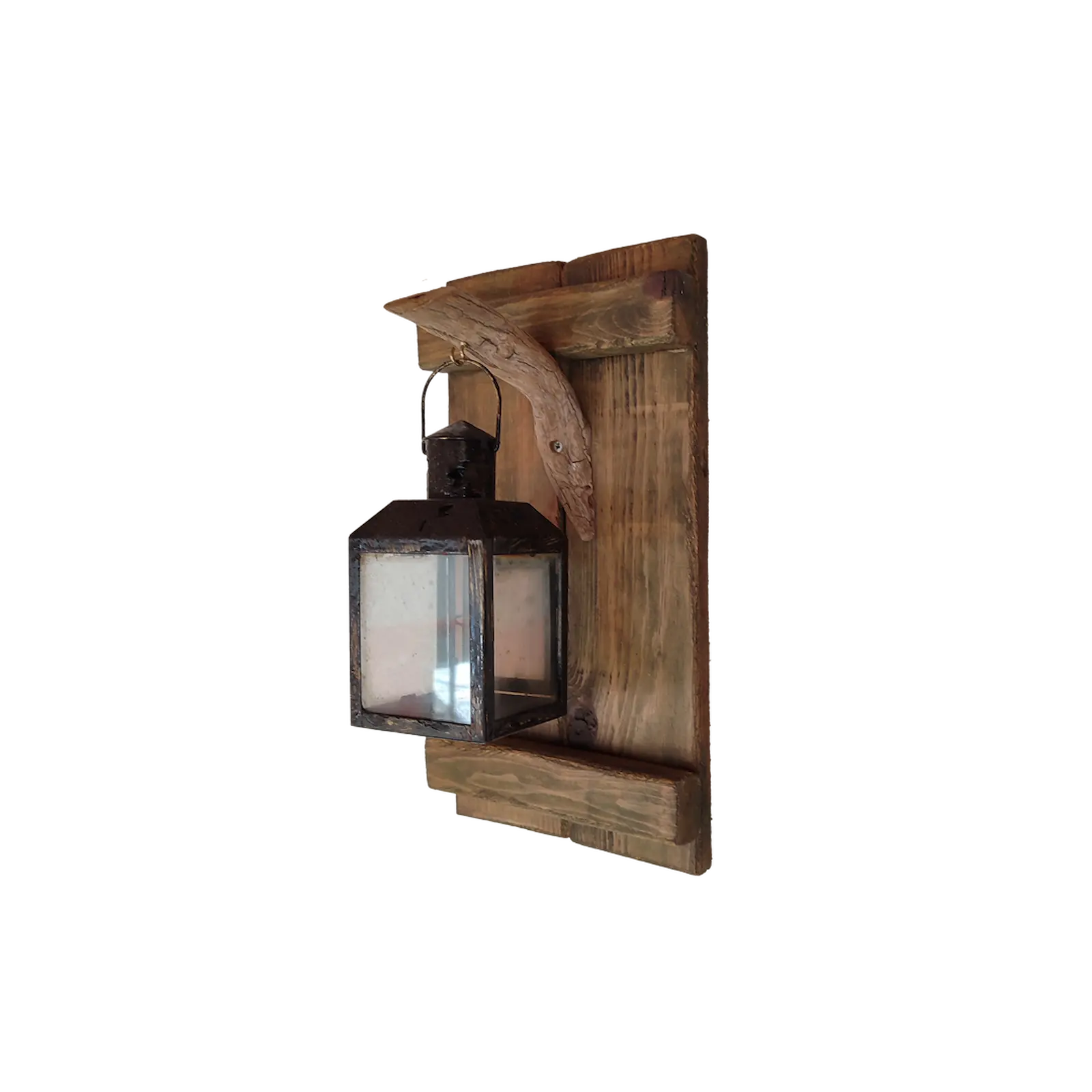 El Yapımı Ahşap Rustik Mumluk