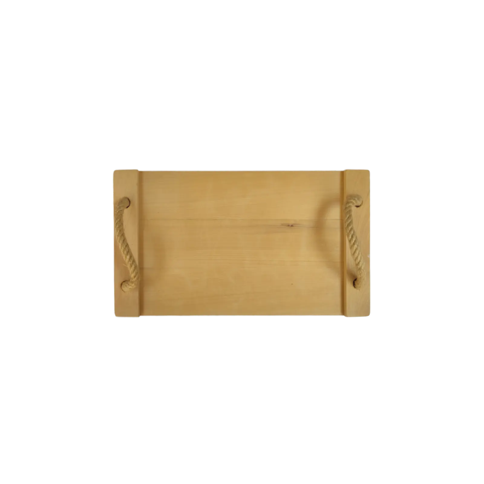 El Yapımı Ahşap İpli Kenarsız Tepsi