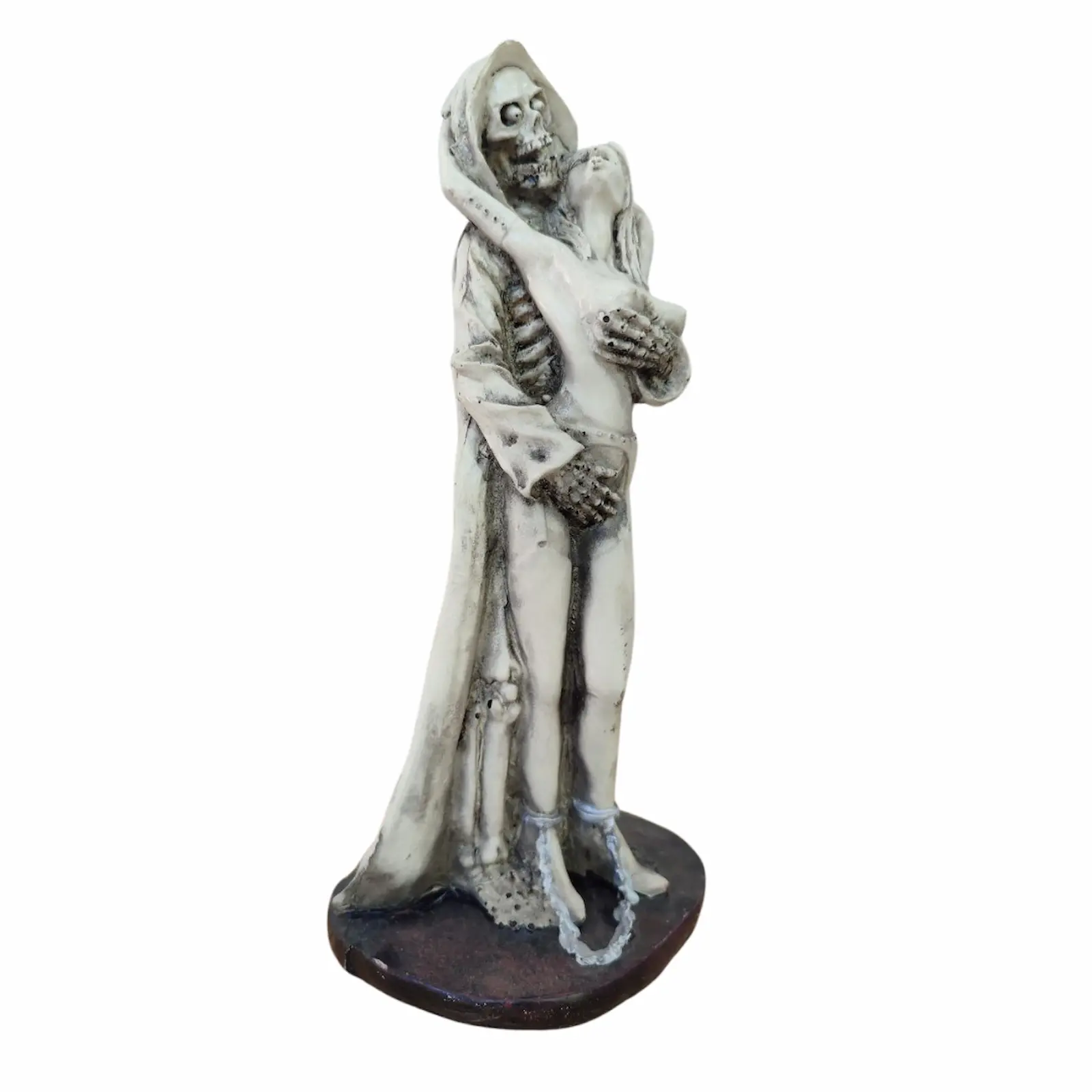 Ölümle Dans Heykeli İskelet ve Kadın Figürü