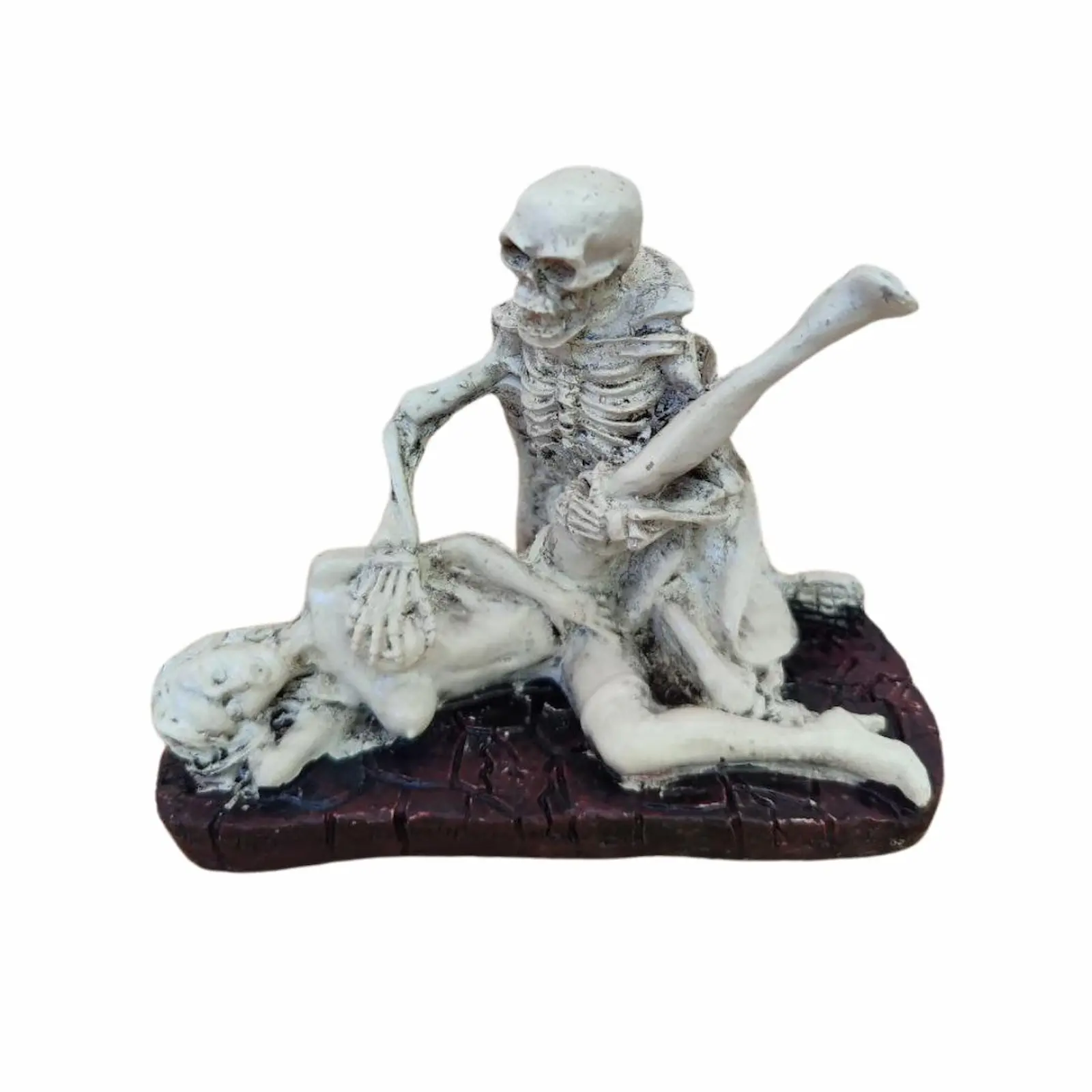 İskelet ve Kadın Aşkı Temalı Biblo Heykel