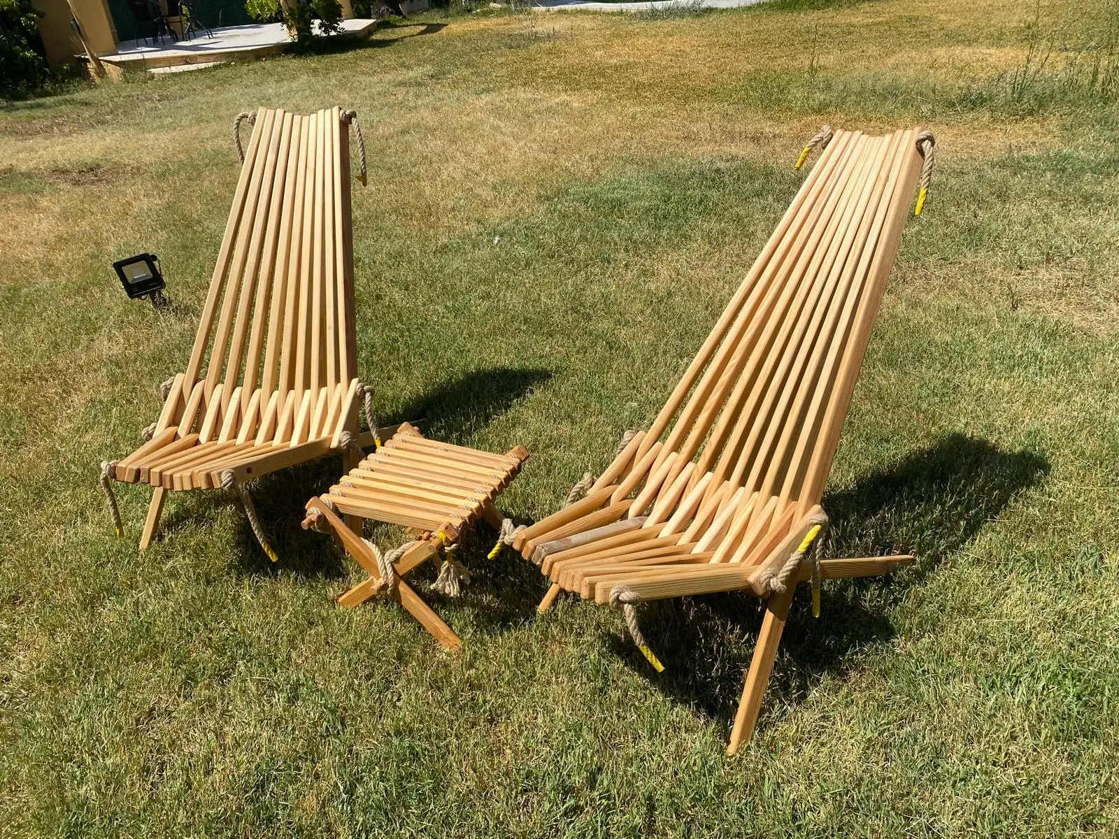 Doğal Ahşap Katlanır Şezlong