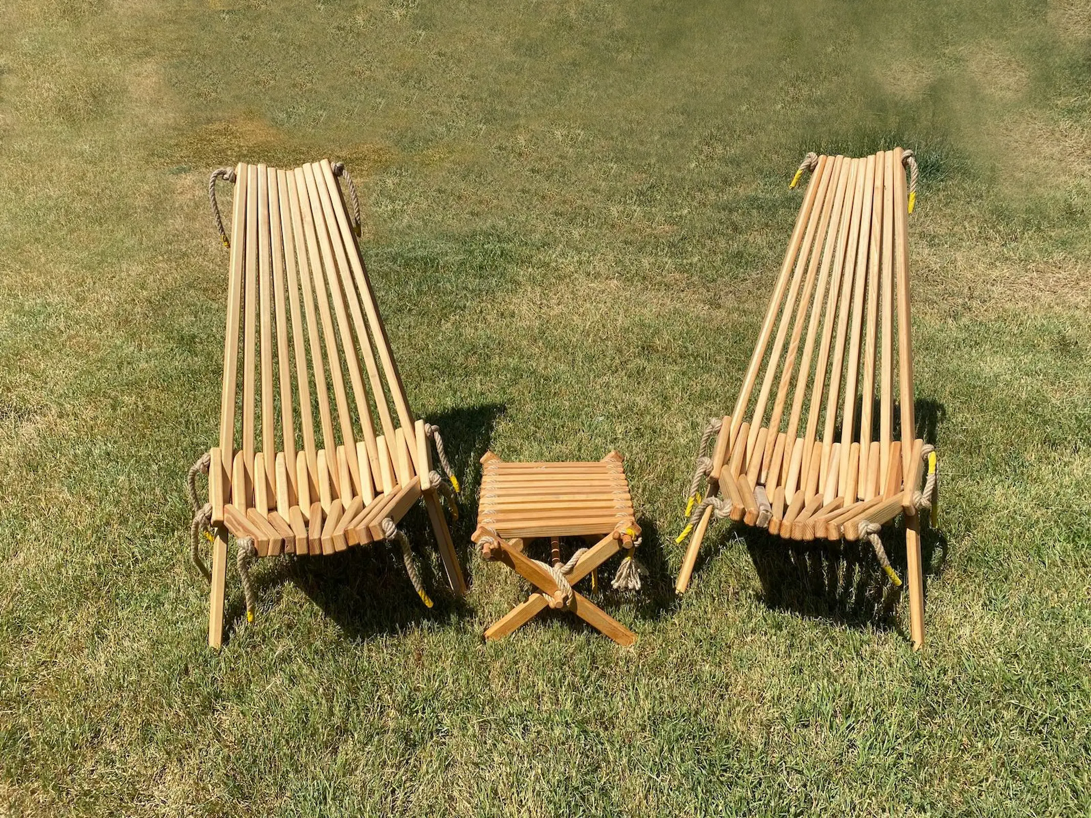 Doğal Ahşap Katlanır Şezlong