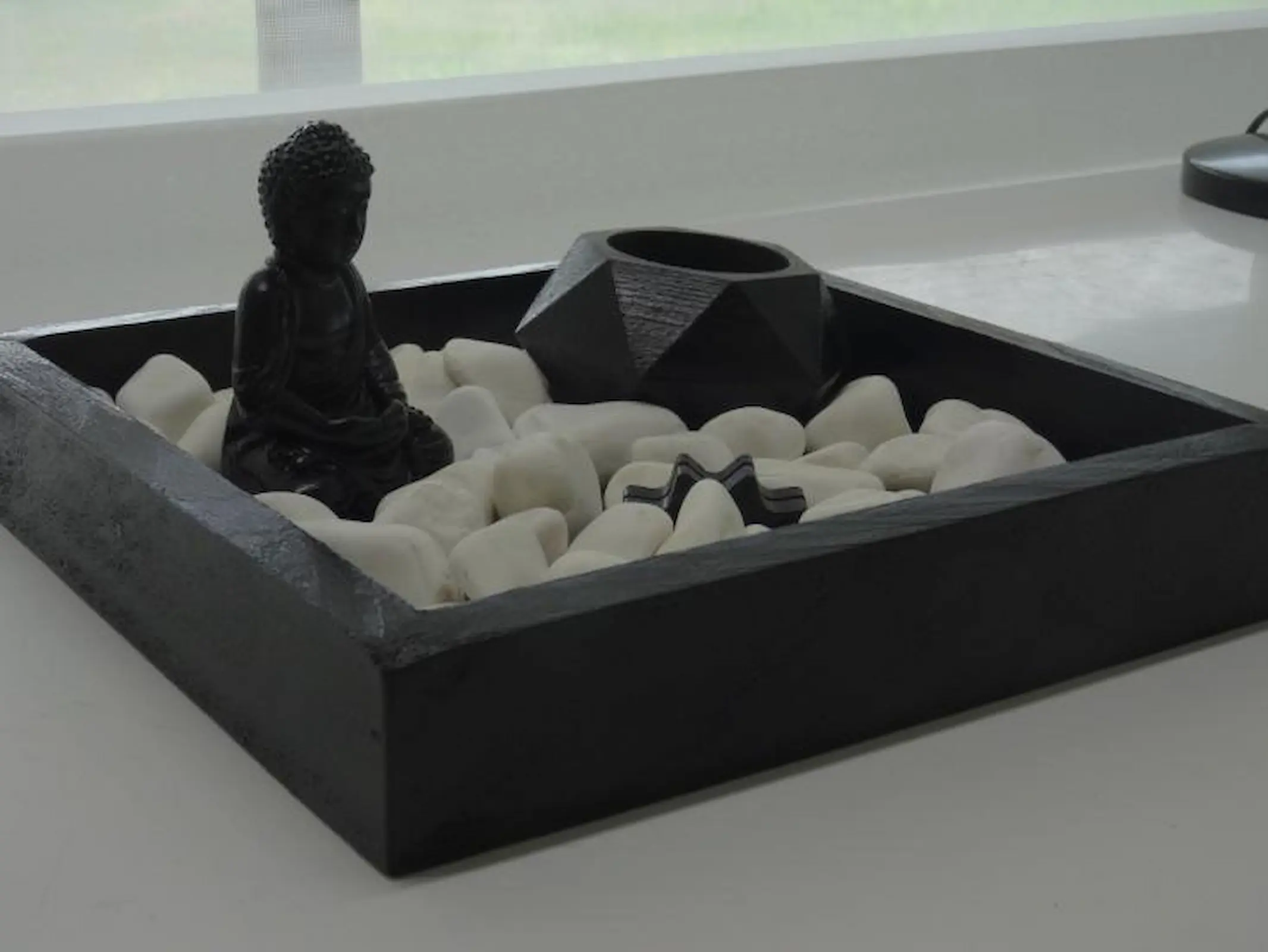 Siyah Buddha Masa Dekor Seti