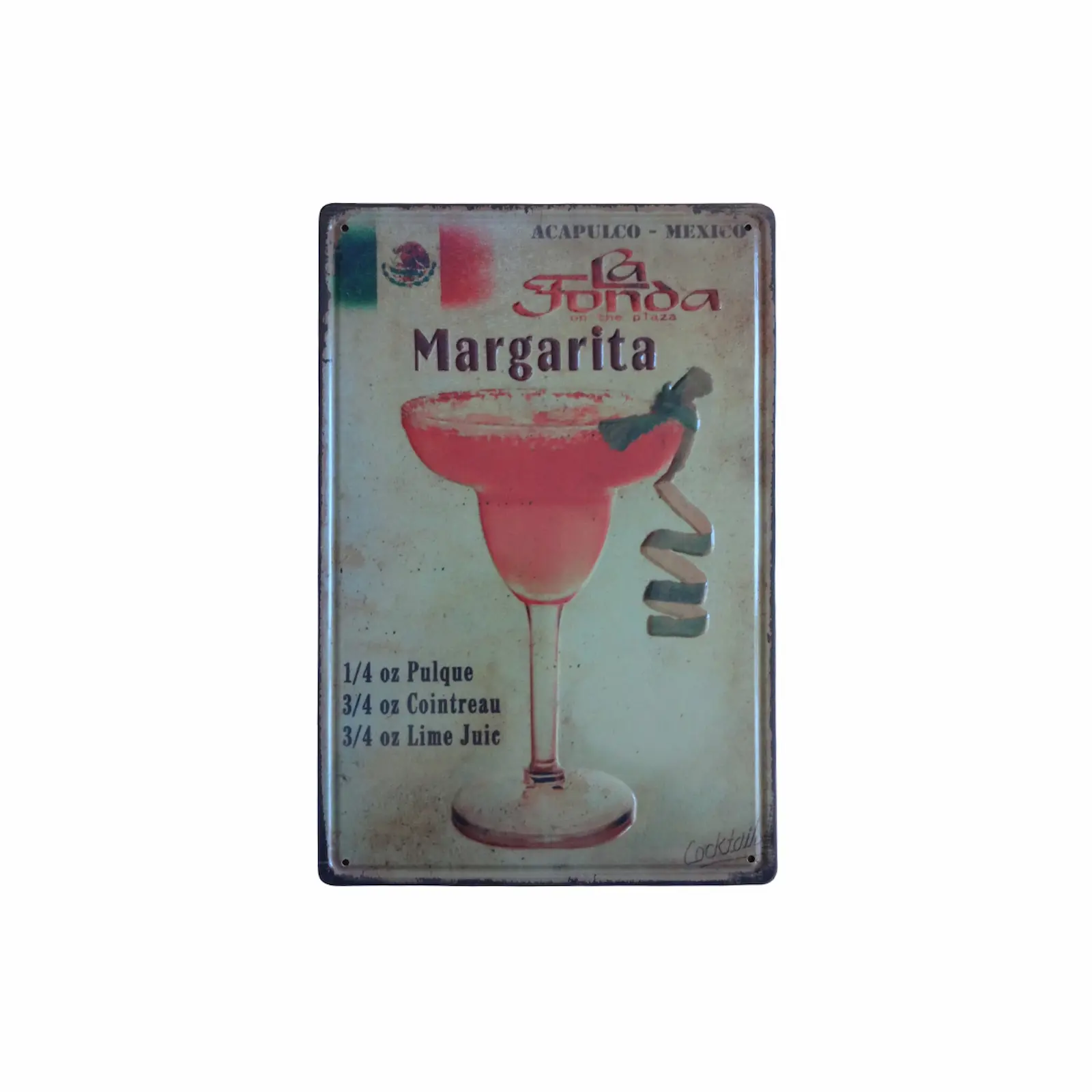 Margarita Detaylı Metal Plaka