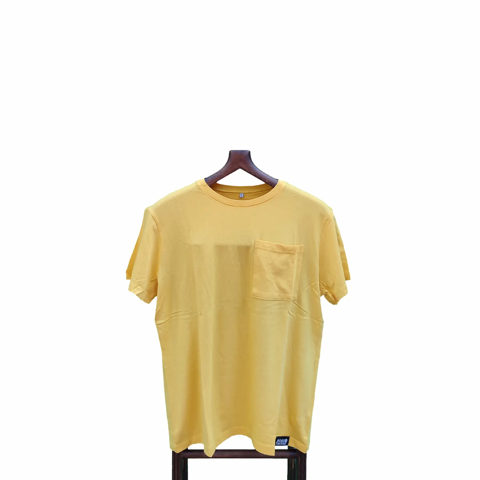 Sarı Cepli Erkek Bisiklet Yaka T-Shirt