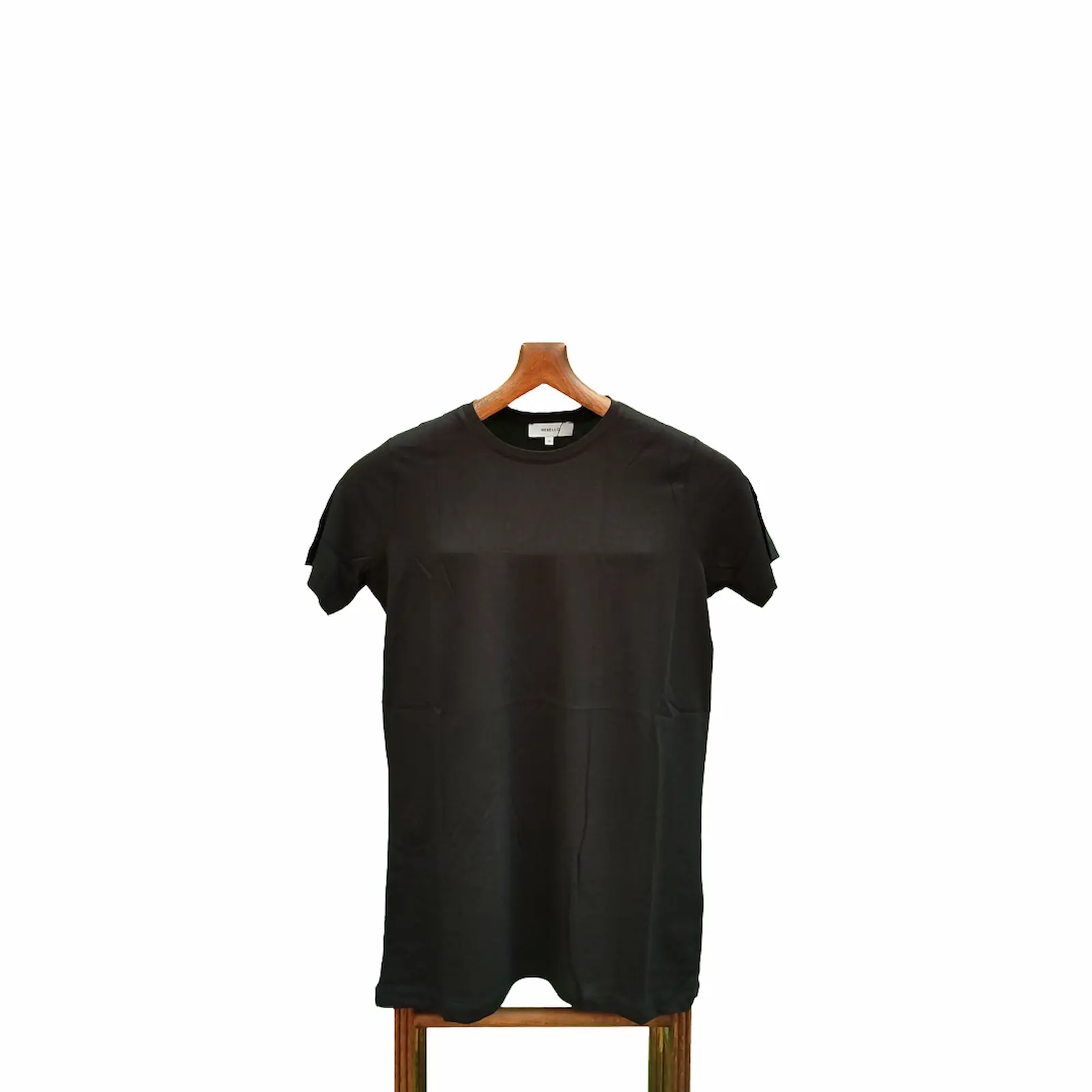 Siyah Bisiklet Yaka T-Shirt