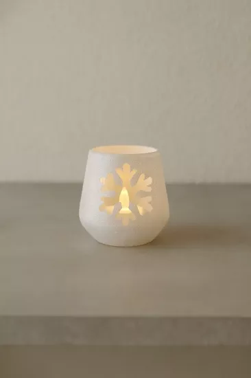 Beyaz Kar Tanesi Mumluk | Mettas.shop