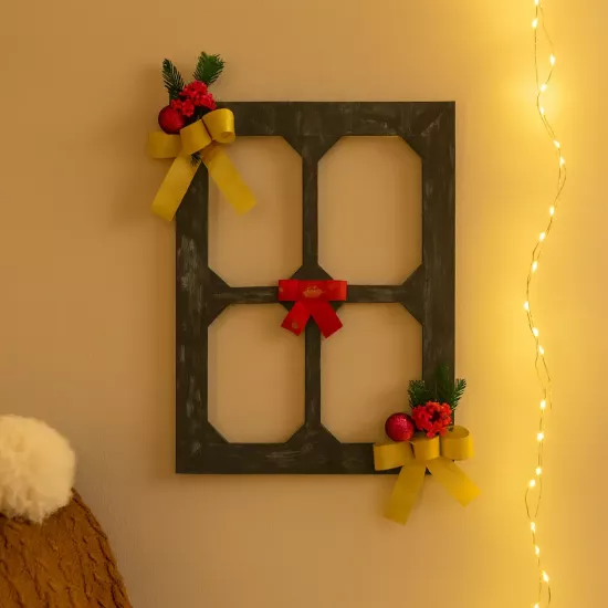 Yılbaşı Süslemeli Dekoratif Pencere Çerçevesi | Metta’s Shop
