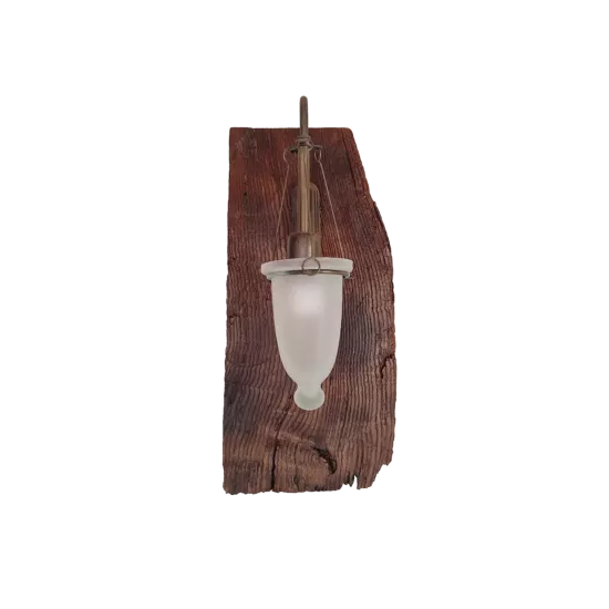 El yapımı Ahşap Aplik Rustik Lamba