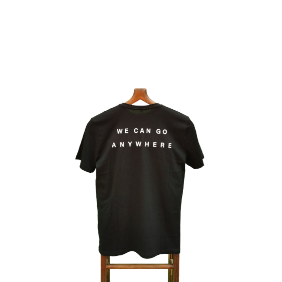 Siyah Sırtı Baskılı T-Shirt