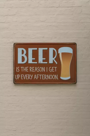 “Beer Is The Reason” Retro Metal Duvar Dekoru
