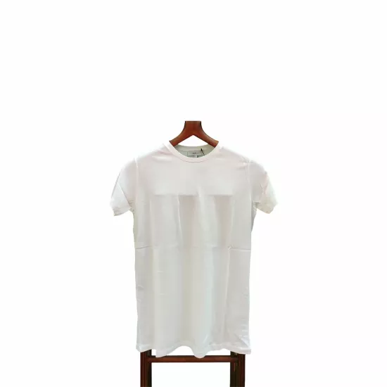 Beyaz Bisiklet Yaka T-Shirt