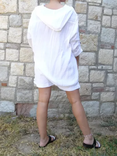 Kadın Beyaz Müslin Alt-Üst Takım