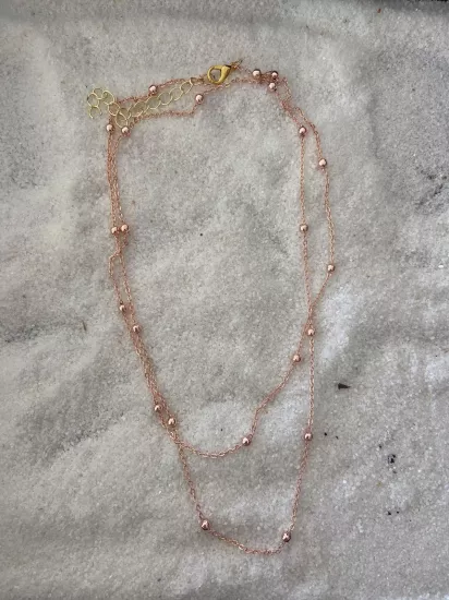 Boncuklu Bel Zinciri Gold Renk