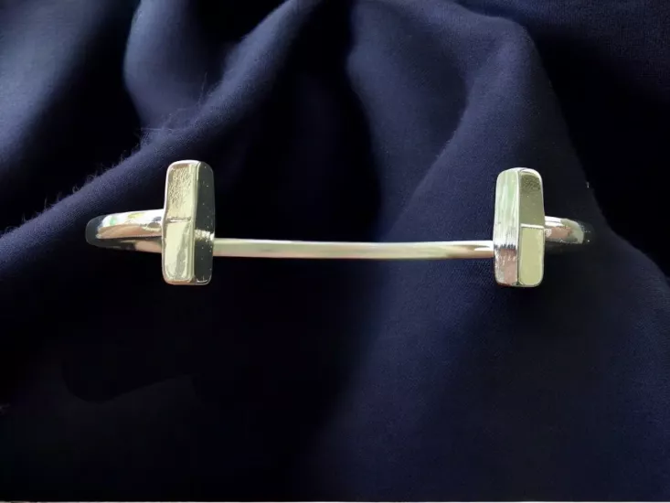 Gümüş Çelik Bileklik – Minimal T Uçlu Model