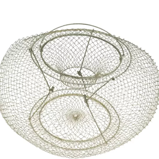 Katlanabilir Tel Balık Sepeti | Dayanıklı Çelik Canlı Balık Sepeti