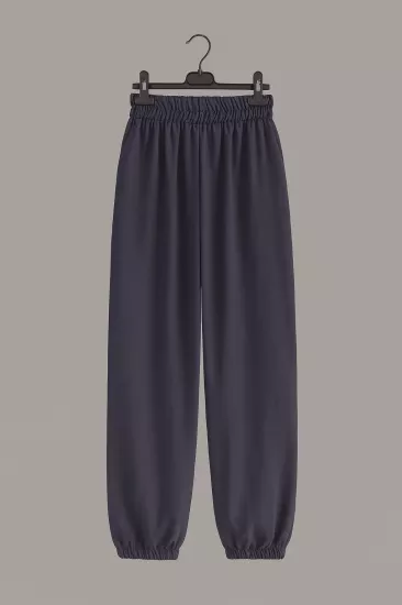 Lacivert Lastikli Paça Rahat Pantolon