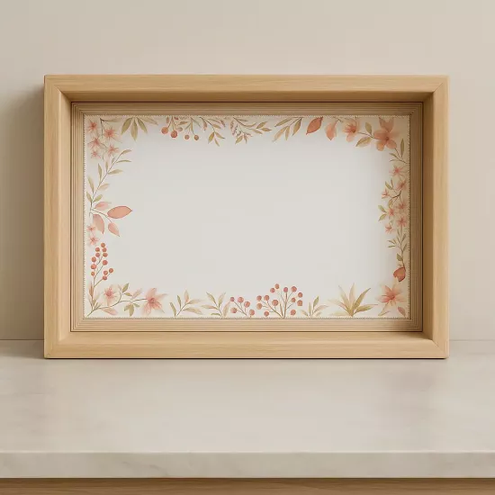 Pastel Çiçek Desenli El Yapımı Zarif Servis Tepsisi