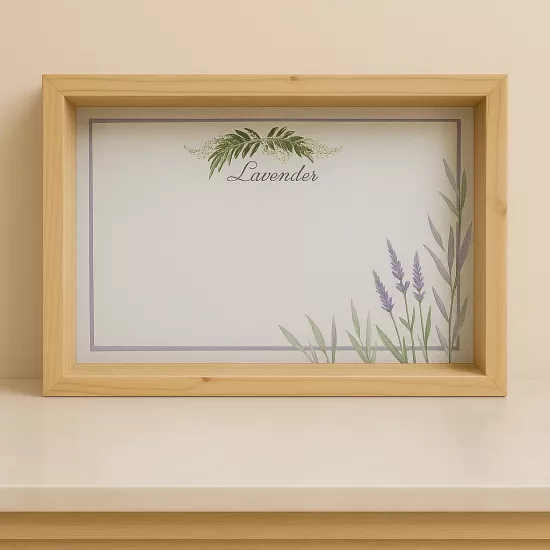 Lavanta Desenli El Yapımı Provence Stili Servis Tepsisi