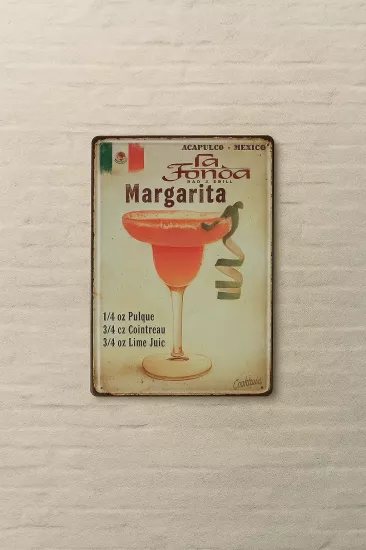 Margarita Detaylı Metal Plaka