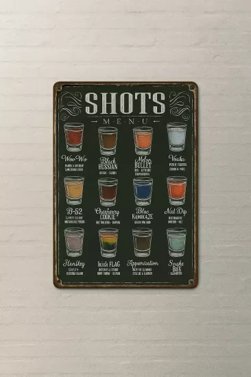 Shot Types Detaylı Metal Plaka