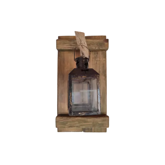 El Yapımı Ahşap Rustik Mumluk