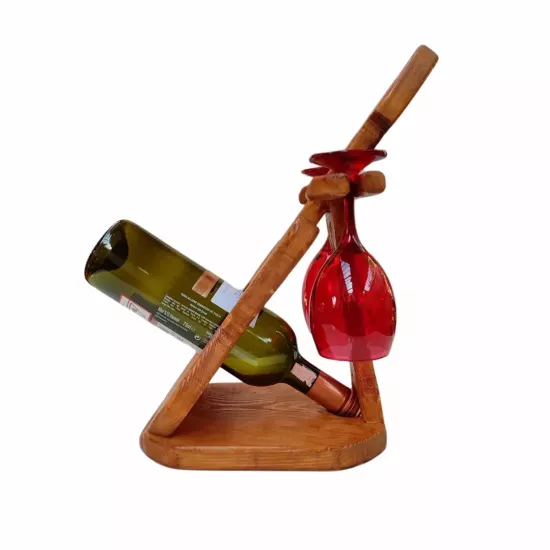 Ahşap El Yapımı Gitar Formlu Şaraplık