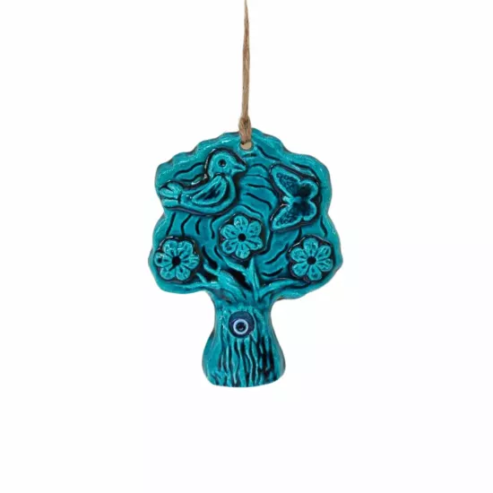 Seramik Ağaç Nazar Boncuklu Duvar Süsü