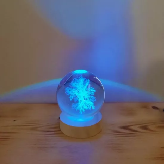 Hayat Ağacı Cam Küre Lamba | Enerji ve Denge Simgesi