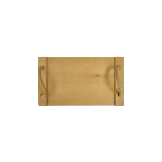 El Yapımı Ahşap İpli Kenarsız Tepsi