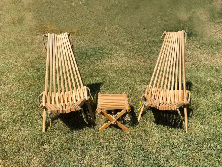 Doğal Ahşap Katlanır Şezlong