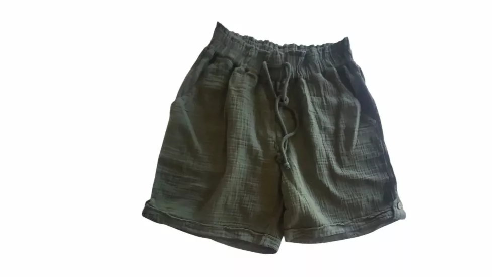 Yeşil Müslin Şort