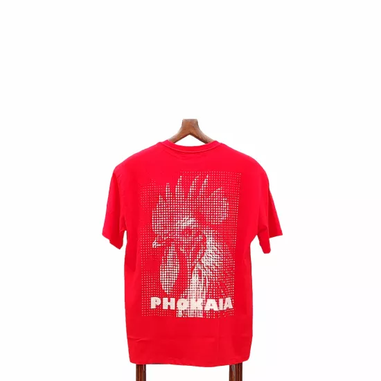 Kırmızı Phokaia Baskılı T-Shirt